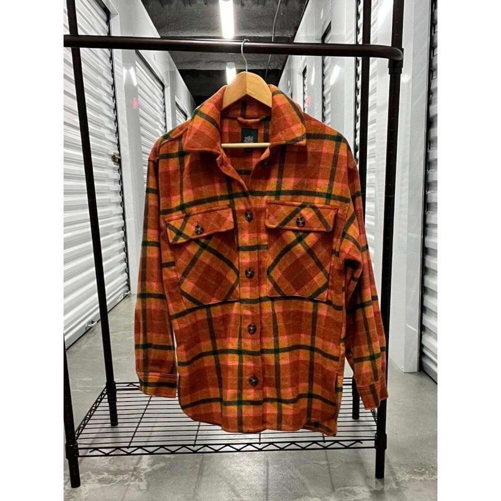 Orange Plaid Wild Fable Flannel